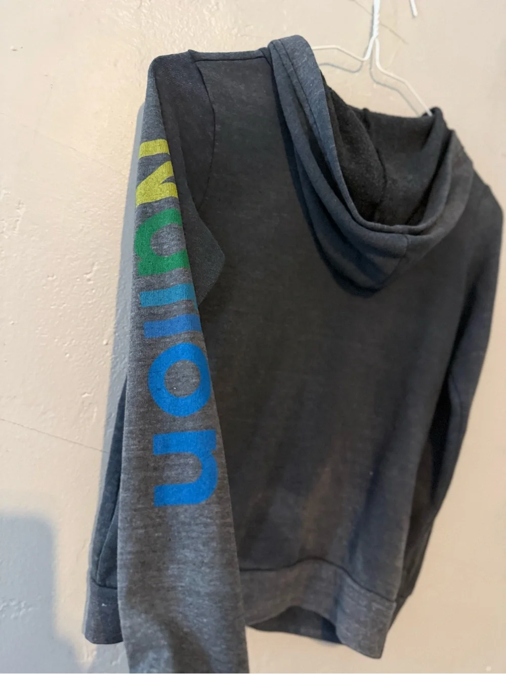 Aviator Nation Kids' Venice Charcoal Zip Hoodie with Rainbow Patch